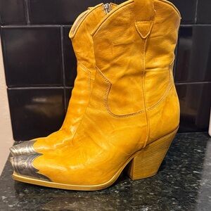 free people brayden boots 7.5 yellow